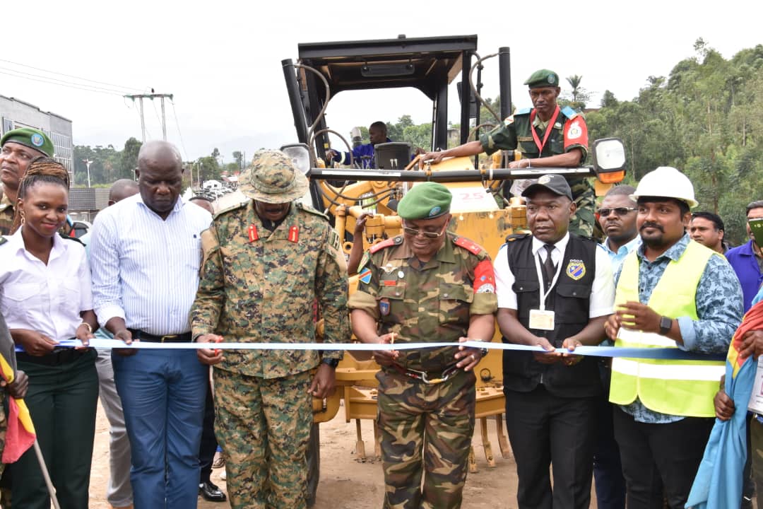 Operation Shujaa Commanders preside over ground breaking ceremony for construction of Kasindi-Beni-Butembo road