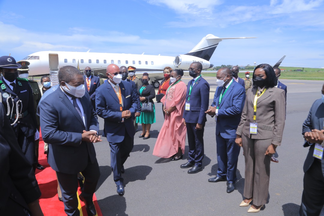 MOZAMBIQUECAN PRESIDENT AND FIRST LADY IN UGANDA FOR A THREE DAY STATE VISIT