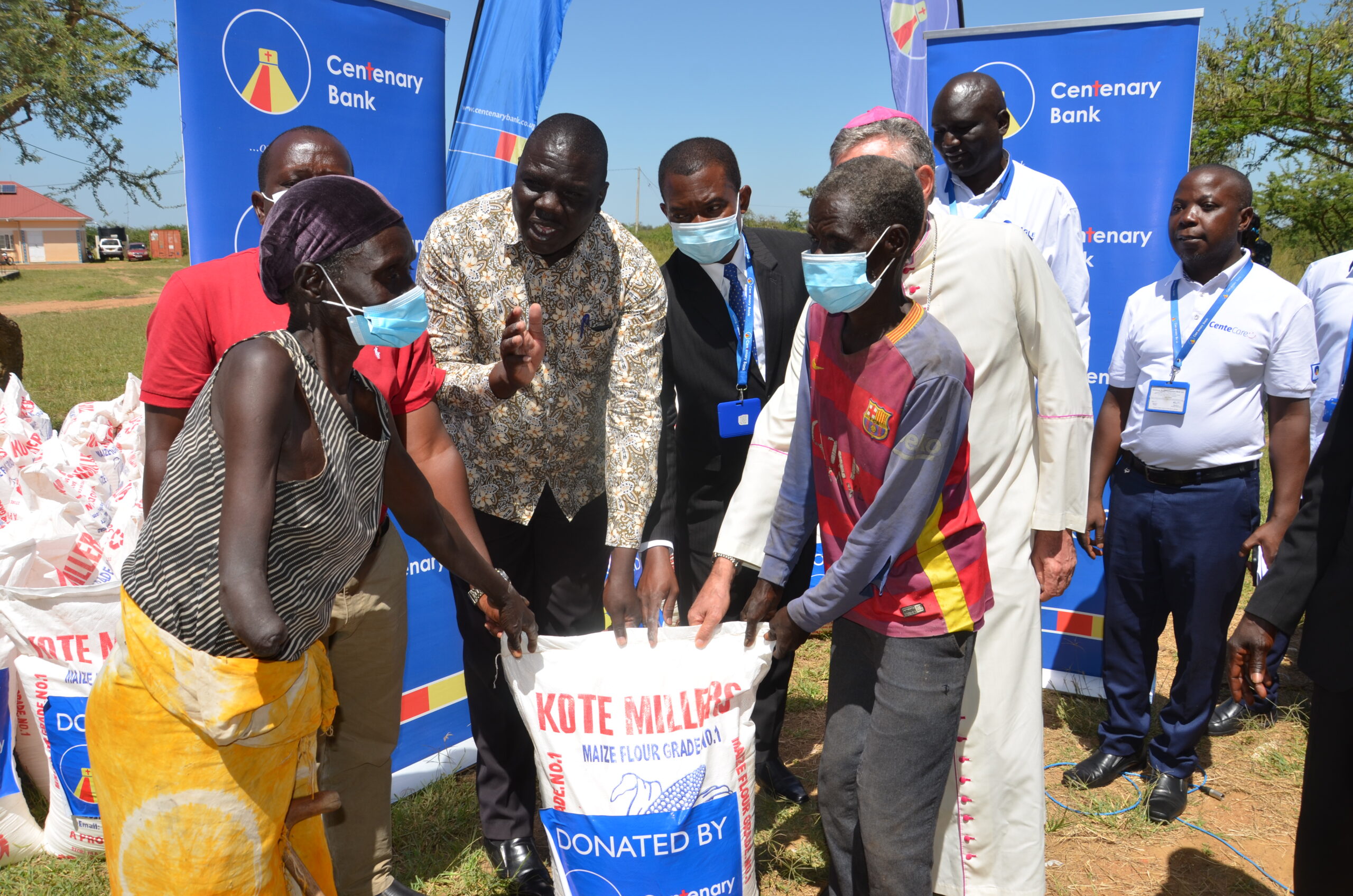 Top Bank Staff Donate Food Items worth Ugx30m to Karamoja Region