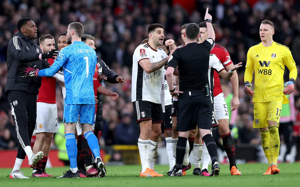 Aleksandar Mitrovic facing lengthy ban after Fulham lose their heads in 37 seconds at Old Trafford