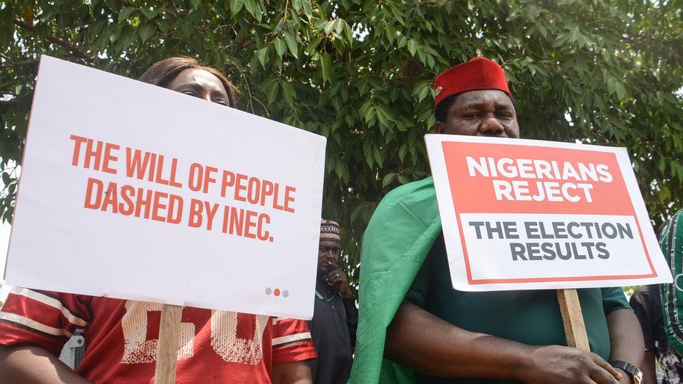 Nigeria’s Atiku, supporters march to protest presidential election results