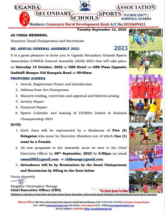 USSSA General Assembly notice