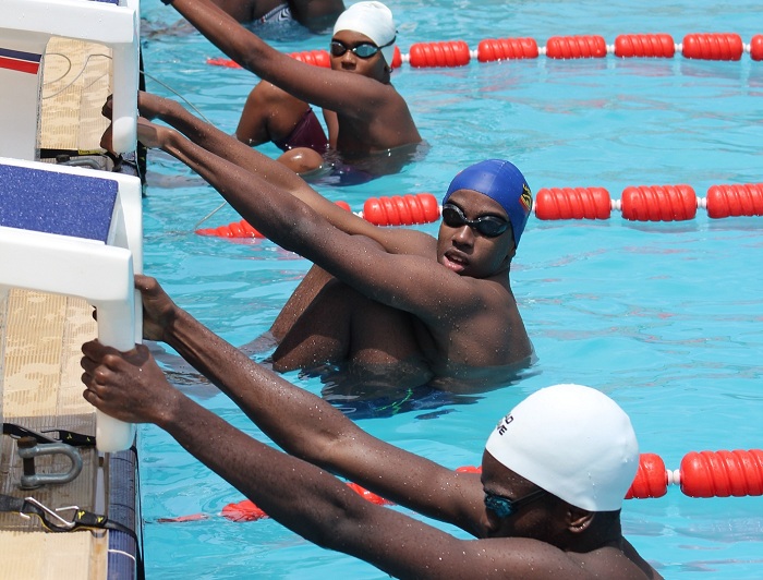 Some of the swimmers gearing up for Africa Aquatic championship in Kigali training