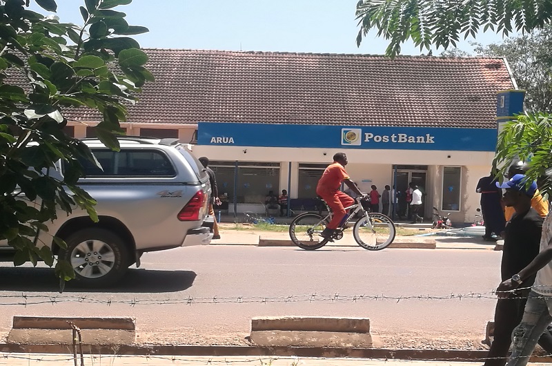 Post Bank, Arua branch where the accused officials were working. Photo by Andrew Cohen Amvesi
