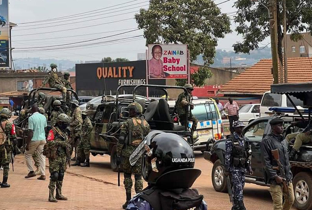 Police, army seal off NUP headquarters ahead of protest