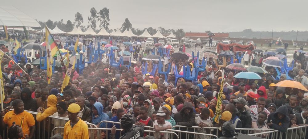 Thousands brave heavy rain as PLU endorses Muhoozi for 2031 Presidency in Ntungamo